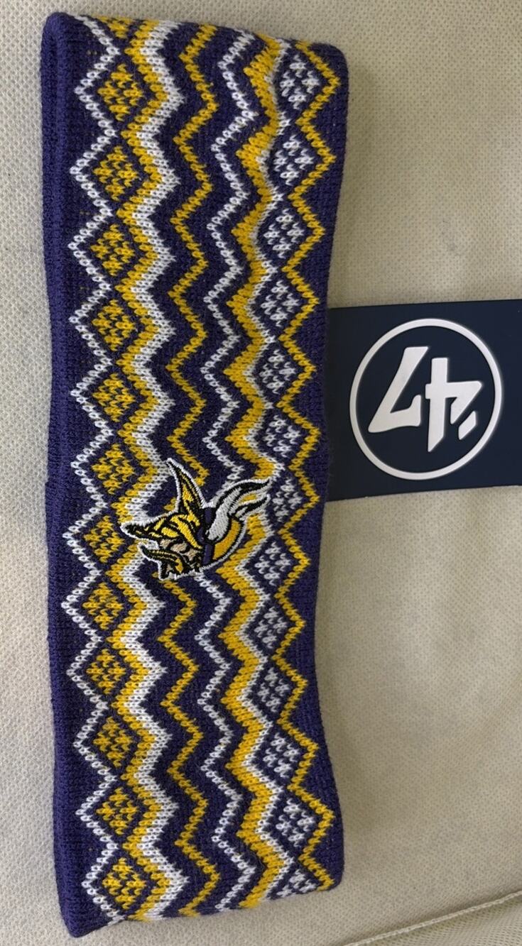 Minnesota Vikings Winter Headband 47 yellow purple